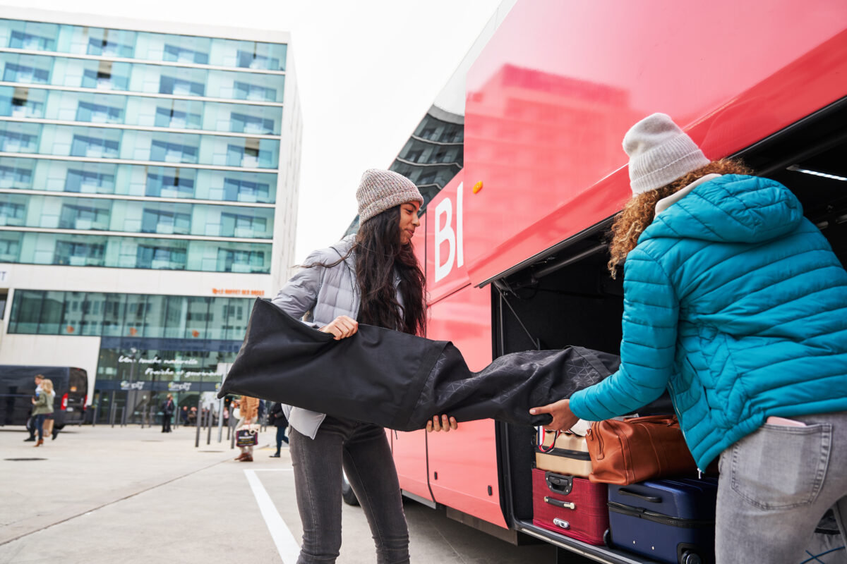 Voyage en bus station de ski